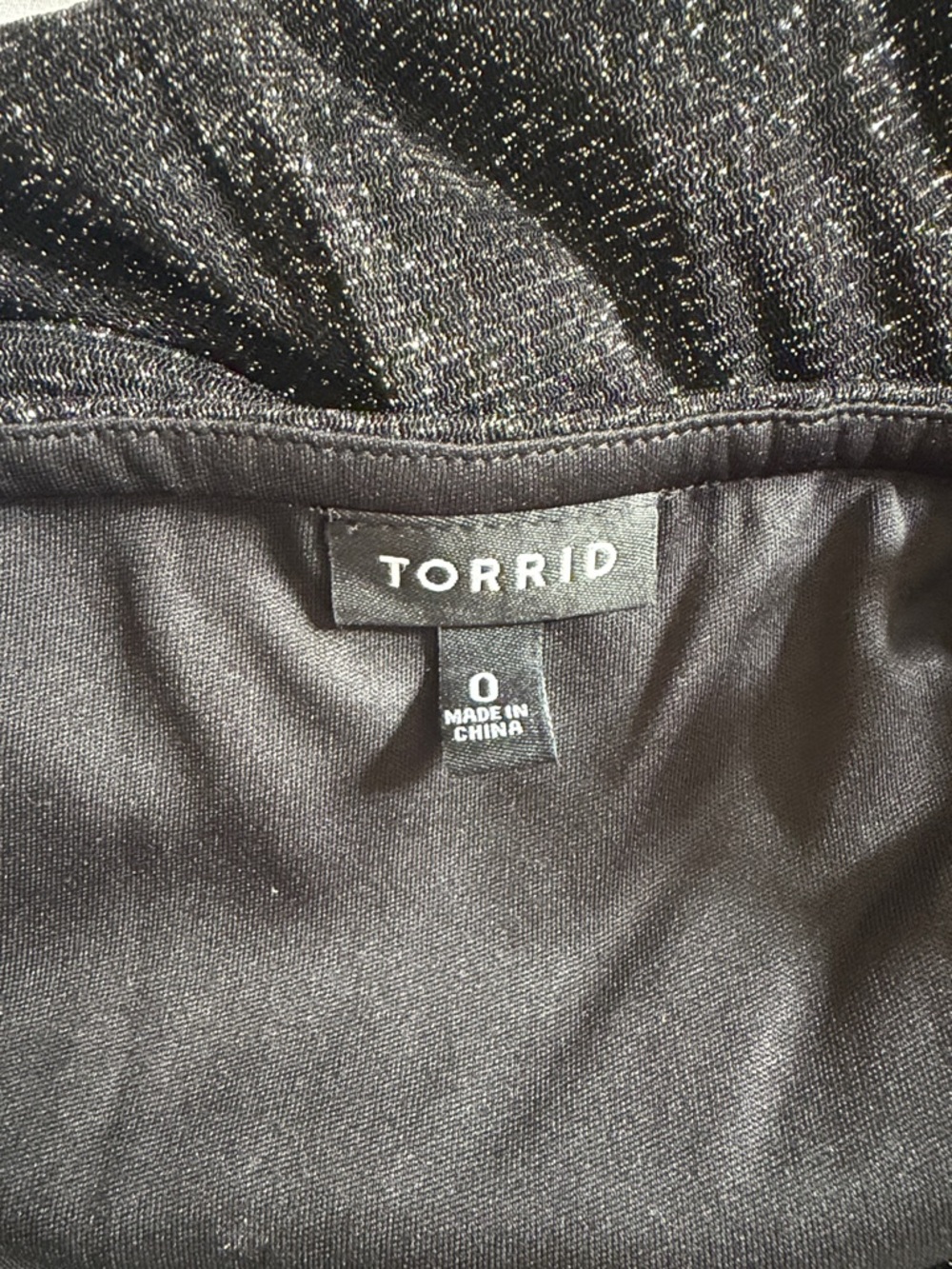 Torrid Black Metallic Shimmer Midi Dress Size 0 Fit & Flare Party Cocktail - Picture 8 of 9